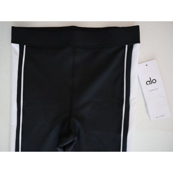 ALO W51234R Women Sz XS Black/White Airlift High-Waist 7/8 Car Club Legging - Picture 5 of 7